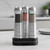 ICE ARMOR Electric Salt and Pepper Grinder, Set of 3 with Wireless Charging Base