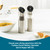 Trudeau Graviti Battery Operated Salt & Pepper Mill Set (Silver)