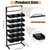 6 Tier Adjustable Ball Cap Storage Organizer With 18 Plate Tray