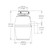 Lefton Garbage Disposal with Power Cord, 3/4 HP Continuous Feed Food Waste Disposer