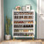 Cabinet with Doors, 6-Tier Shoe Storage Cabinet with Adjustable