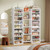 14-Tier Shoe Rack, White Shoe Storage Cabinet with 22 Open Cubbies