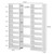 14-Tier Shoe Rack, White Shoe Storage Cabinet with 22 Open Cubbies