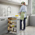 Dowell 5" Base Pull-out Spice Organizer with Adjustable Shelves for Base Kitchen Cabinet