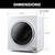 Compact Dryer 13.2 lbs Load Volume 110V 1500W Portable Clothes Dryer