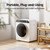 portable dryer, 830-watt power, stainless steel drum, 5 functions