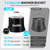 Portable Camping Shower, Pop Up Shower Privacy Tent Kit with LED Lights, 4500mAh Rechargeable Shower Pump, Filtered Shower Head & 7.4 Gallons Foldable Bucket, Outdoor Shower for Hiking Beach, Travel