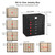 6-Tier PU Leather Jewelry Organizer,Multi-functional Storage Case with Mirror,Accessories Holder with 5 Drawers for Necklace