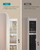 LED Jewelry Cabinet Wall/Door Mounted, Lockable Rounded Wide Mirror with Storage, Interior Mirror, 3.9 x 16.5 x 42.5 Inches, White