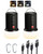LED Rechargeable Camping Lantern with Hook - 6000mAh Emergency Outdoor Camping Lights, IPX5 Water Resistant Portable Tent Lights for Hiking, Backpacking, Fishing, Outages (Black 2Pack)