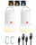 LED Rechargeable Camping Lantern with Hook - 6000mAh Emergency Outdoor Camping Lights, IPX5 Water Resistant Portable Tent Lights for Camping Hiking, Backpacking, Fishing, Outages (White 2pack)