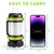 AlpsWolf Camping Lantern Rechargeable , Alpswolf Camping Flashlight 4000 Capacity, 6 Modes, IPX4 Waterproof, Led Lantern Camping, Hiking, Outdoor Recreations (1pack-Green)