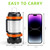 AlpsWolf Camping Lantern Rechargeable , Alpswolf Camping Flashlight 4000 Capacity, 6 Modes, IPX4 Waterproof, Led Lantern Camping, Hiking, Outdoor Recreations (1pack-Orange)
