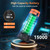Dimgogo Rechargeable Camping Light with Stand 7ft Max Height, 15000mAh Portable Cordless LED Work Light, 5500 Lumen 6500/4500/3500K Dimmable Emergency Flashlight with Detachable Tripod, Orange