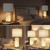 Scenekoy 23" Alabaster Table Lamps Set of 2 for Living Room Bedroom, Bedside Lamps with USB A+C Ports
