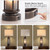 Set of 2 Farmhouse Lamps for Living Room, Rustic Vintage Bedroom Nightstand Table Lamp with 2 USB Charging Ports