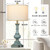 Farmhouse Table Lamps Set of 2, 26" Vintage Rustic Touch Control 3-Way Dimmable Bedside Lamp with USB A+C Ports & AC Outlet