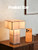 9.1''Modern Table Lamp with Silky White,Handmade Bedside Lamp for Home Decor,Cordless Rechargeable Lamp