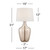 Table Lamp with USB Charging Port 31" Tall Clear Champagne Glass Off-White Tapered Drum Shade for Living Room