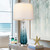 Glass Table Lamps for Living Room, Modern Bedside Lamps with USB A+C Ports, 3-Way Dimmable Touch Control, 27.5"