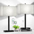 21" Touch Bedside lamps with 2 USB & AC Outlets, 3-Way Dimmable Bedside Table Lamps Set of 2 for Bedroom Living Room Office