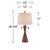 Modern Table Lamp 28 3/4" Tall Warm Brown Wood Hourglass Oatmeal Fabric Tapered Drum Shade for Bedroom Living Room