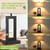 Set of 2 Bedside Touch Desk Lamp with Fabric Cream Shade For Bedroom Table Living Room Reading, Included Bulbs