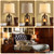 RORIANO Farmhouse Lantern Table Lamps for Living Room Set of 2, Vintage Bedroom Resin Lamp with Dual USB Charging Ports