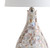 JONATHAN Y 20.5" Seashell Coastal Mini LED Table Lamp for Living Room Office, White Linen Drum Shade