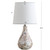 JONATHAN Y 20.5" Seashell Coastal Mini LED Table Lamp for Living Room Office, White Linen Drum Shade
