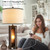 RORIANO Rustic Table Lamps for Living Room Set of 2 with USB C+A Ports, Farmhouse Vintage Nightstand Lamp with Amber Night Light