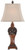 Traditional Style Table Lamps 30" Tall Full Size Set of 2 Bronze Wood Carved Leaf Creme Rectangular Bell Shade Cottage Core Decor for Living Room