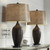 Franklin Iron Works Kaly 25" High Rustic Traditional Natural Cottage Set of 2 Table Lamps with USB Ports A+C Charging