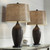 Franklin Iron Works Kaly 25" High Rustic Traditional Natural Cottage Set of 2 Table Lamps with USB Ports A+C Charging