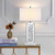 Modern Table Lamp Set of 2 Touch Control, Silver 3-Way Dimmable Mirrored Nightstand Lamps White Fabric Shade for Living Room Bedroom
