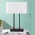 Bedside Touch Control Table Lamp with Dual USB Charging Ports 1 AC Outlet, 3 Way Dimmable Modern Nightstand Lamp with White Fabric Shade