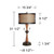 Rustic Farmhouse Table Lamp with USB and AC Power Outlet Workstation Charging Base 28.75" Tall Bronze Cherry Wood Double Drum Shade for Living Room