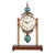 Vintage Fireplace Mantel Clock – Silent Retro Desk Clock for Living Room, Walnut Base with Metal Surface