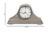 Howard Miller Lakeside Mantel Clock, Triangular Burl Overlays Gray Finish Sturdy Wooden Material