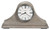 Howard Miller Lakeside Mantel Clock, Triangular Burl Overlays Gray Finish Sturdy Wooden Material