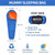 QEZER Down Mummy Sleeping Bag for Adults, 54°F to 28°F Warm Weather Lightweight Compact for Camping Backpacking Hiking, Outdoor Sleeping Bag with 600 Fill Power Down