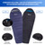 QEZER Down Mummy Sleeping Bag for Adults, 32°F to 10°F Lightweight Compact for Camping Backpacking Hiking, 4 Season Outdoor Sleeping Bag with 600 Fill Power Down