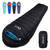 QEZER Down Mummy Sleeping Bag for Adults, 18°F to -11°F Cold Weather Winter Lightweight Compact for Camping Backpacking Hiking, Snow Camping Sleeping Bag with 600 Fill Power Down