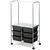 6 Drawer Rolling Storage Cart w/Hanging Bar Office School Organizer 