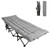 Northroad Camping Cot with Thick Mattress,Quick Set-Up Sleeping Cots Bed with Side Pocket for Outdoor Camping, Office Nap, Home Garden, Beach, Travel, Grey
