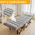 Northroad Camping Cot with Thick Mattress,Quick Set-Up Sleeping Cots Bed with Side Pocket for Outdoor Camping, Office Nap, Home Garden, Beach, Travel, Grey