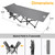 Northroad Camping Cot with Thick Mattress,Quick Set-Up Sleeping Cots Bed with Side Pocket for Outdoor Camping, Office Nap, Home Garden, Beach, Travel, Grey
