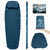 QEZER Ultralight Backpacking Sleeping Pad for Camping, with Inflatable Neck Camping Pillow, Lightweight Inflatable Sleeping Pad for Adults, Portable for Hiking, Car Travel - Durable & Comfortable