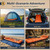 VALEHOWL 4 Inch Thick Camping Sleeping Pad with Internal Straps - R Value 4.0 for 4 Seasons, Durable & 100% Waterproof Outdoor Air Mattress, Lightweight Sleeping Mat for Hiking, Backpacking, Travel