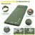 Feelnais Camping Sleeping Pad, Built-in Foot Pump Inflatable Sleeping Pads, Memory Foam Mattress with Pillow, 4 Season Camping Mattress Pad, Camping Essentials Gear for Tent, Car, Hiking - Green